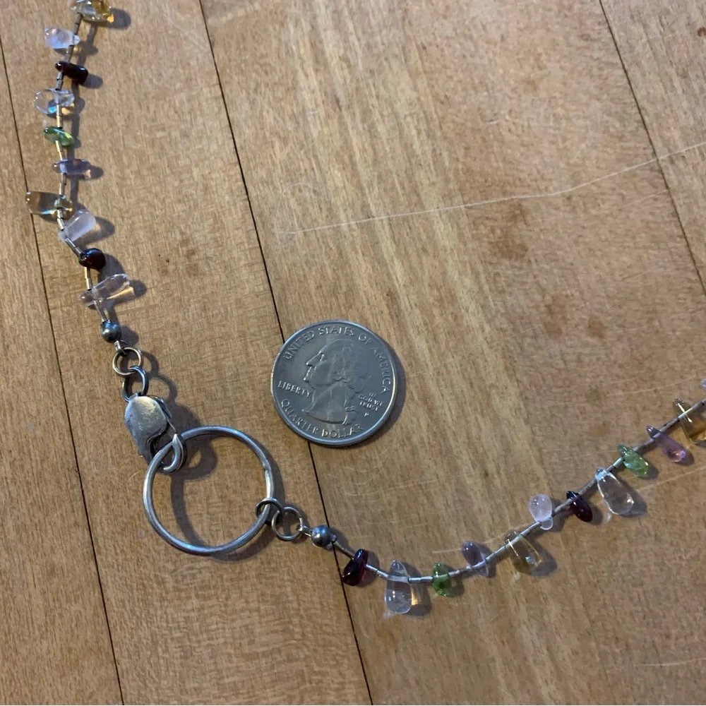 Eyeglass Necklace with Multicolor Beads and Front Clasp